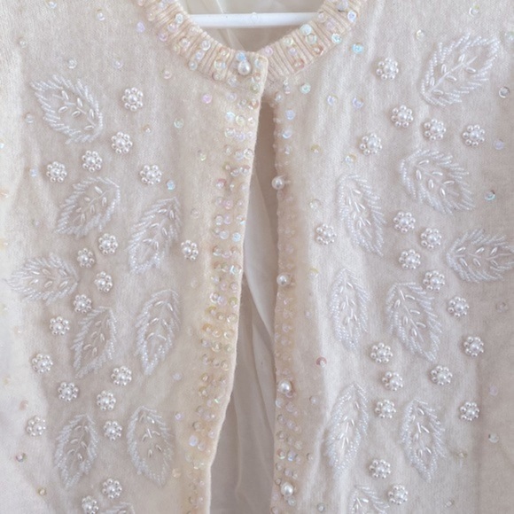 70’s vintage Vivien Forest beaded cardigan - Picture 2 of 9